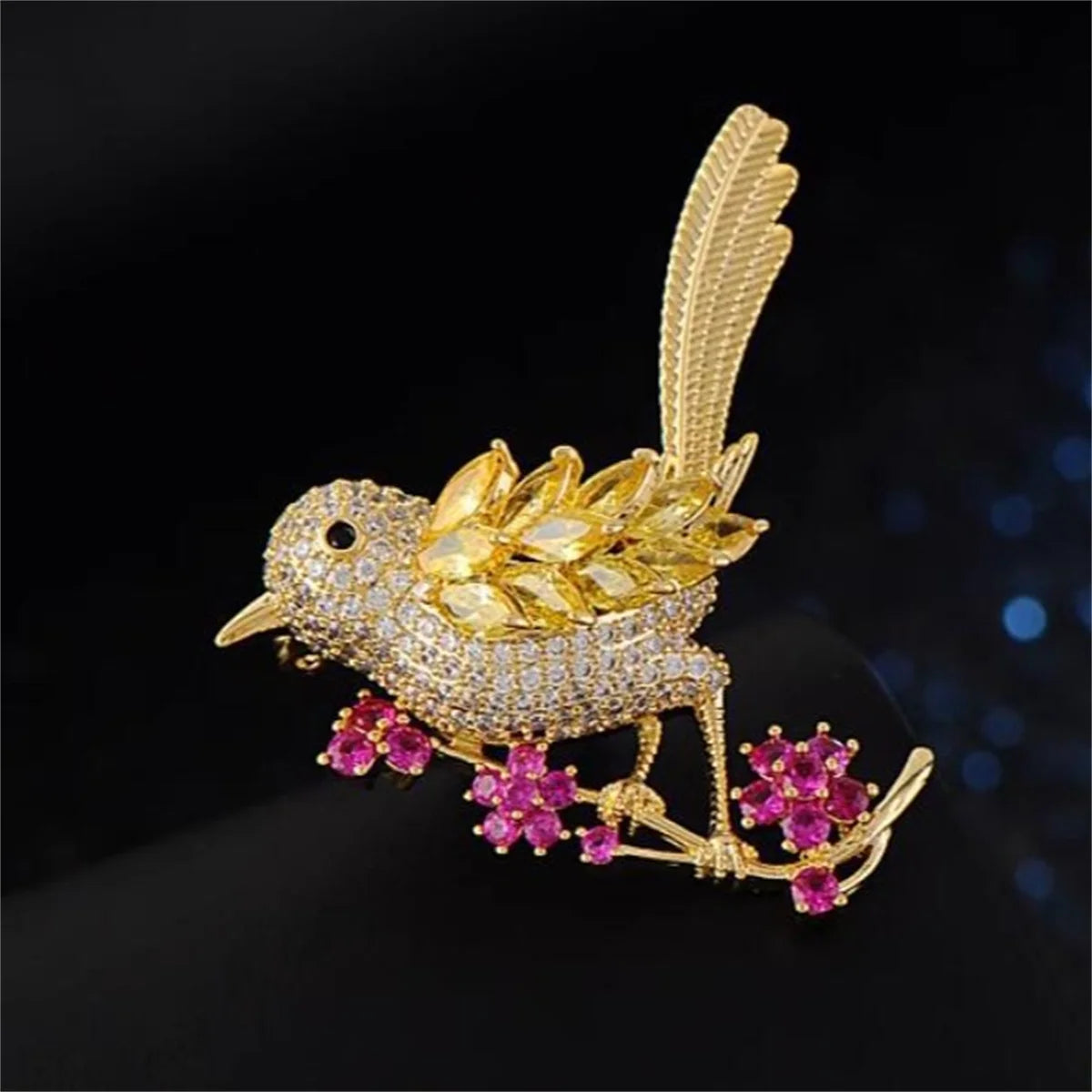 Luxury Bird Brooch, Korean Style Personalized Exquisite Chest Flower, Clothing Backpack Jewelry Accessories, Party Birthday Gift