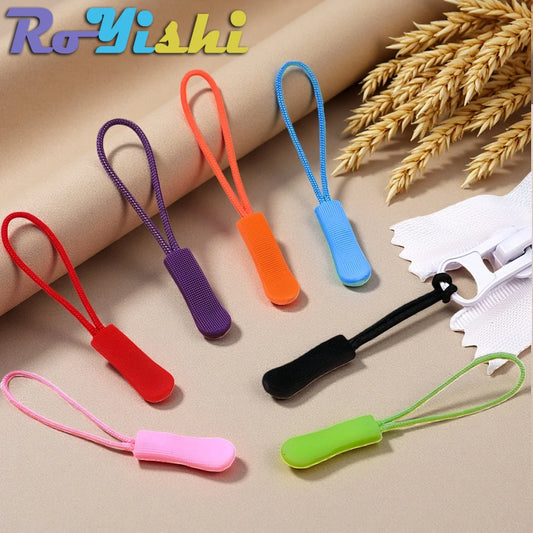 10 Pcs Colorful Replacement Zipper Pulls Cord Extender for Backpacks Jackets Luggage Purses Handbags