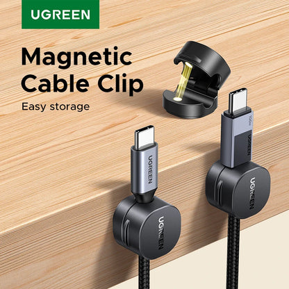Ugreen Magnetic Cable Organizer Clips for Desk USB Charging Cord Management Holder Wire Ties for Earphone Cable Organizer