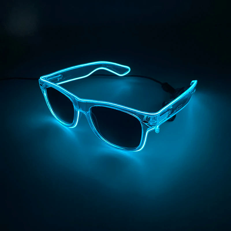 Light Up Led Glasses Neon Party Luminous Glasses EL Wire Glowing Sunglasses Novelty Gift for Adult Glow Bright Light Supplies