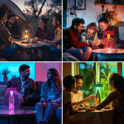 Wine Head Lamp Embedded Bar Restaurant Living Room RGB Dimming Decoration Wine Bottle Table Lamp Atmosphere Light Night Light