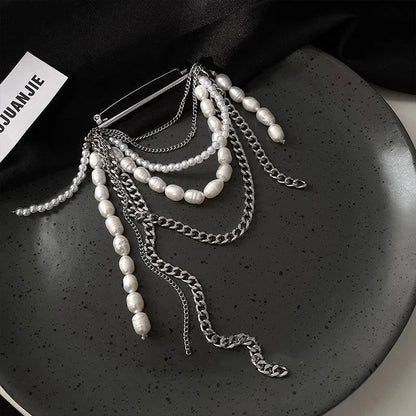 Affordable Luxury Floral Tassel Brooch for Men and Women, Jewelry, Fashion Accessories, Party Gift