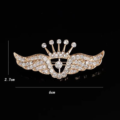 Crown Chain Brooch Vintage Tassel Crystal Brooch Temperament Rhinestone Lapel For Women Dress Mens Shirt Suit Set Collar Jewelry