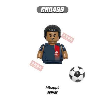 2026 NEW World Famous Football Players Figurine Messi Ronaldo Neymar Lewandowski Mini Action Building Block Model Toy Kids Gifts