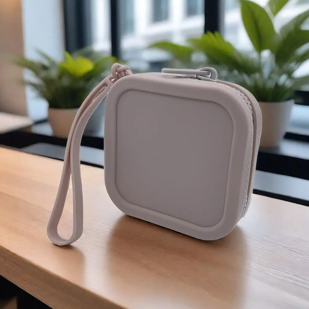 Vintage Silicone Organizer Wallet Coin Purse Waterproof Zipper Earphone Bag Travel Pouch Students