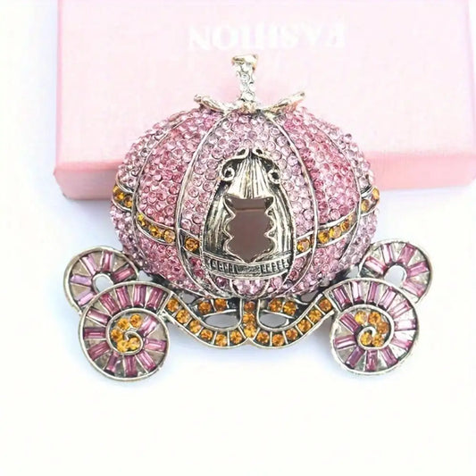 Retro Heavy Industry Pumpkin Car Brooch Women's Fashion Winter Coat Pin Flower Gift