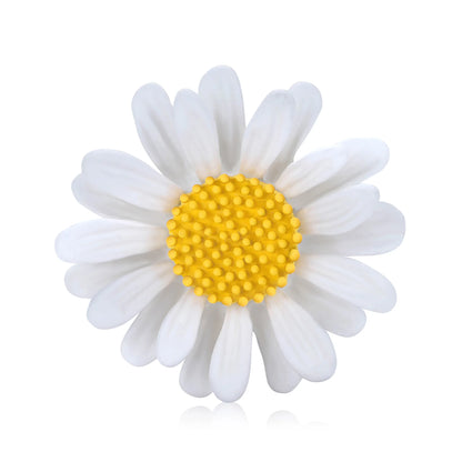 Beaut&Berry Trendy Enamel Daisy Brooches for Women Unisex Plant Sunflower Pins Casual Party Jewelry Accessories Gifts Decoration