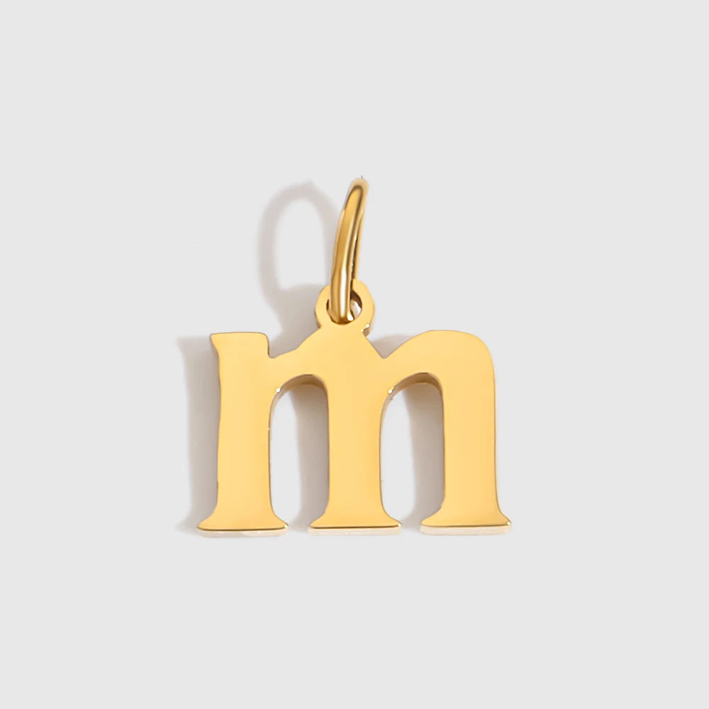 eManco Stainless Steel Cut 26 Letters Charm DIY Women's Necklace Bracelet Jewelry Making Factory Direct Sales
