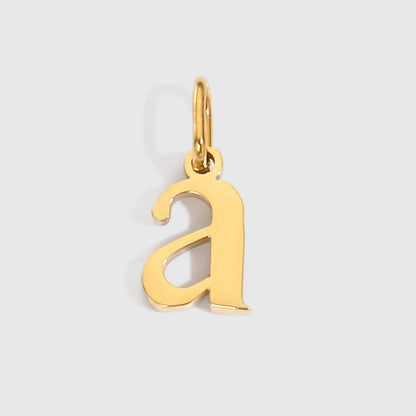 eManco Stainless Steel Cut 26 Letters Charm DIY Women's Necklace Bracelet Jewelry Making Factory Direct Sales