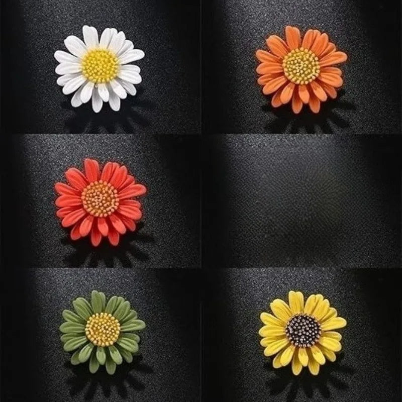 Multicolor Cute Daisy Flower Brooch Plant Sunflower Set Lapel Pin Enamel Pin Coat Collar Brooch Ladies Girls Men's Jewelry Gift