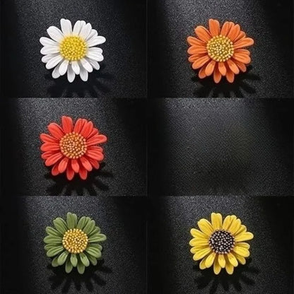 Multicolor Cute Daisy Flower Brooch Plant Sunflower Set Lapel Pin Enamel Pin Coat Collar Brooch Ladies Girls Men's Jewelry Gift
