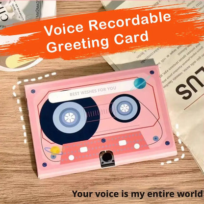 Voice Recordable Greeting Card 60 Seconds Recording Time Message Recorder Cassette Recording Voice Tape Greeting Card