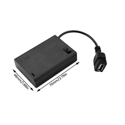 Portable Mini 3 4 x AA Battery Holder Storage Box Case USB Power Supply Battery Box For LED Strip Light 4.5V 6V Battery Holder