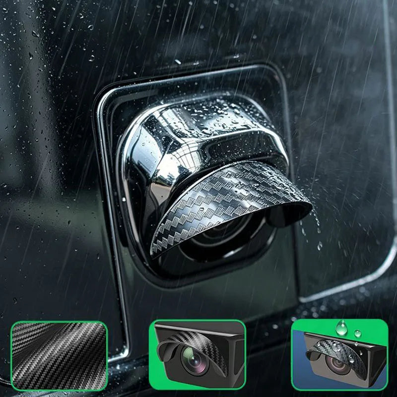Car Rear View Camera Rain Visor Hood Waterproof Protective Cover Backup Camera Sun Shade Rain Shield Universal PVC Accessories
