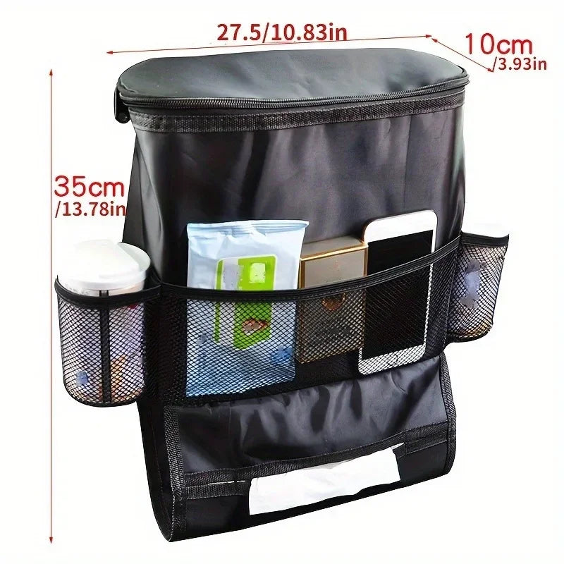 1pcs Car backrest storage bag, car rear seat insulation ice pack hanging bag, Oxford cloth multifunctional storage bag