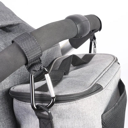 1-10pcs Stroller Hooks Buckles Clip Aluminum Alloy Carabiner Cart Organizer Diaper Bag Shopping Pram Hook Buckle Stroller Hanger