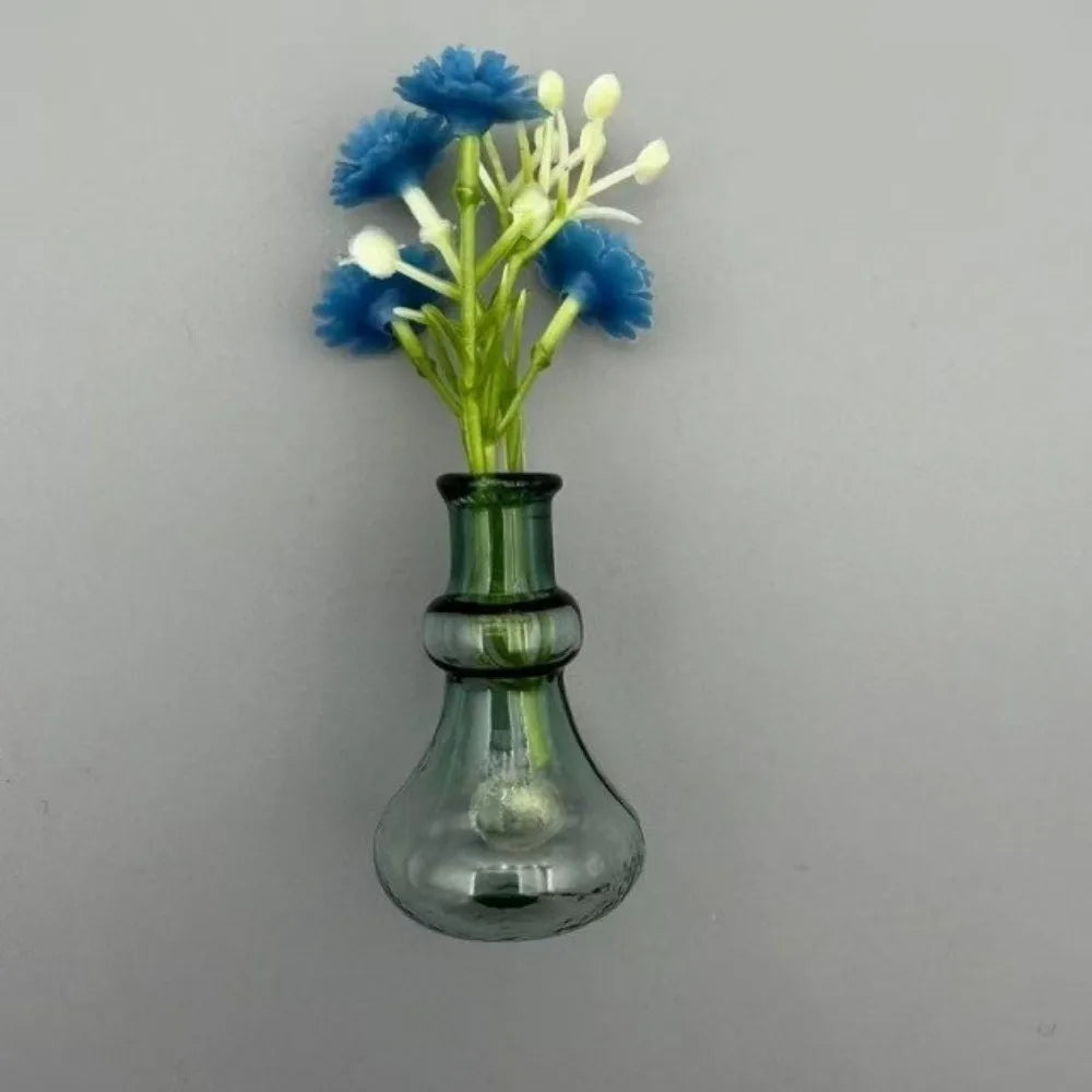 Flower Arrangement 3D Magnetic Vase Sticker Exquisite Decorative Magnetic Glass Vases With Flower Mini Vase Magnets Home