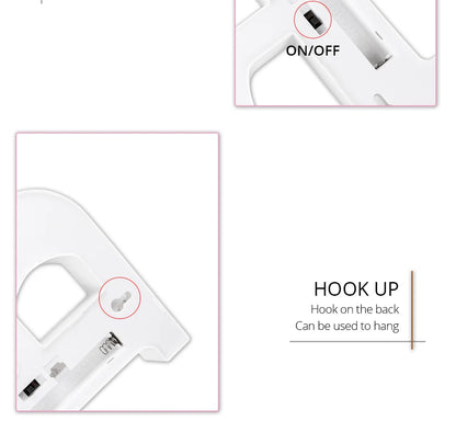 Alphabet LED Night Lights Luminous Number Letter Lamp 16cm Letter Light for Home Wedding Birthday Christmas Party Decoration