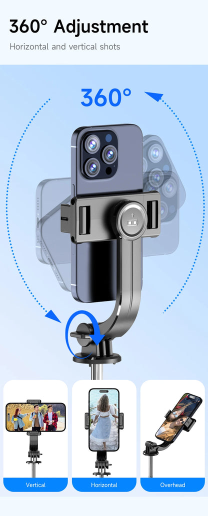 F15 with Wireless Remote 68 Inch Selfie Stick Phone Desktop Stand Tripod for Iphone Android Smartphone Shooting Vlog