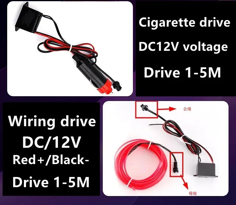 4 Control Modes 5M 4M Multicolor Led Light String Flexible Neon Light Wire Dance Party Atmosphere Decor USB Battery Box Driver