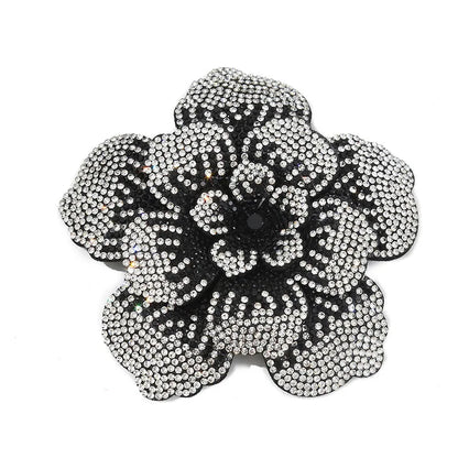 Three-dimensional Rhinestone Camellia Rose Brooch for Women's Fashion Pin High-end Luxury Jewelry Accessories Party Gift Corsage