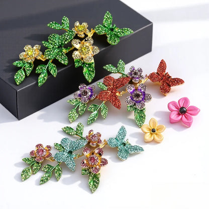 Baroque Luxury Butterfly Flower Design Brooch for Men and Women, Jewelry Accessories, Wedding, Holiday, and Party Gift
