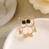 Exquisite Owl Animal Brooch Texture Animal Lapel Pin Fashion Jewelry Accessories Gift