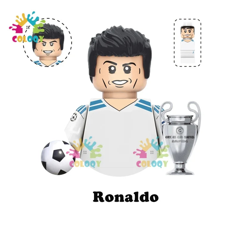 Kids Toys Football Stars Building Blocks Sport Player Mini Action Figures Toys For Boys Christmas Gifts