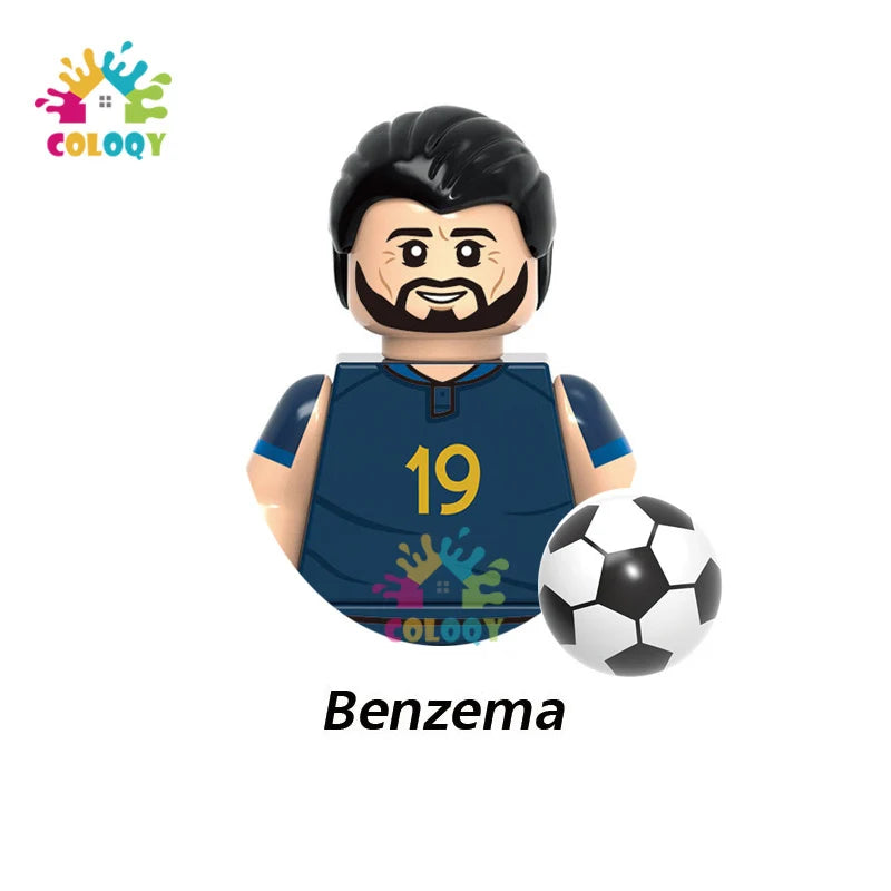 Kids Toys World Famous Football Stars Building Blocks Sport Player Mini Action Figures Golden Cup Toys For Boys Birthdays Gifts