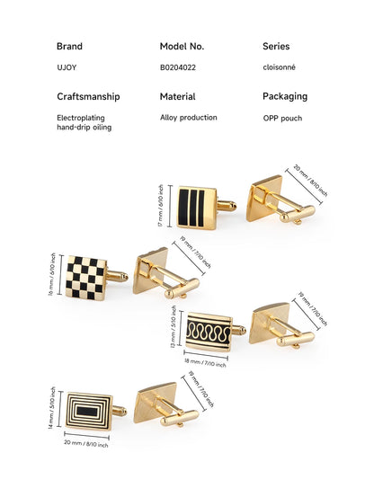 4 Pair Cufflinks For Mens With Gift Box Man Shirt Cufflinks Wedding Guests Gifts Men Gift For Husband Business Tie Clip T0204022