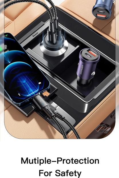 Essager USB C Car Charger 45W 5A Quick Charge 4.0 QC PD 3.0 SCP USB Type C Fast Charging For iPhone14 13 Huawei Samsung Xiaomi