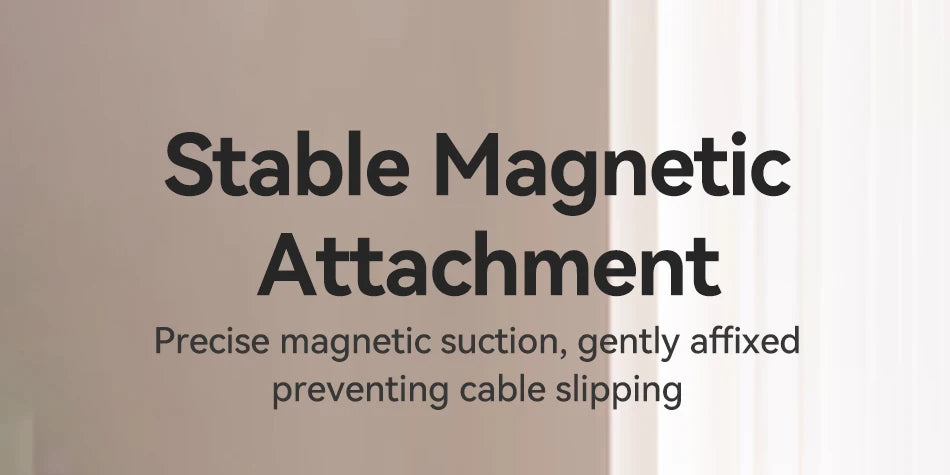Rocoren Magnetic Cable Organizer Smooth Adjustable Cord Holder Magnet Desktop Cable Management Wire Protector Cable Clips Set