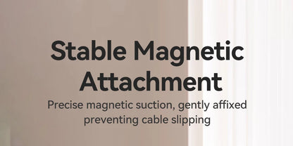 Rocoren Magnetic Cable Organizer Smooth Adjustable Cord Holder Magnet Desktop Cable Management Wire Protector Cable Clips Set