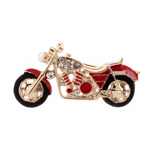 Retro 2-color Motorcycle Brooch for Men and Women's Fashionable Party Clothing Accessories Baby Brooch Small Gift