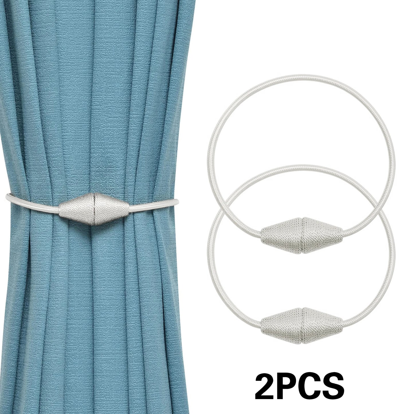 2pcs European style conical shaped strong magnetic curtain tiebacks for thin or heavy curtains, suitable for home, living room