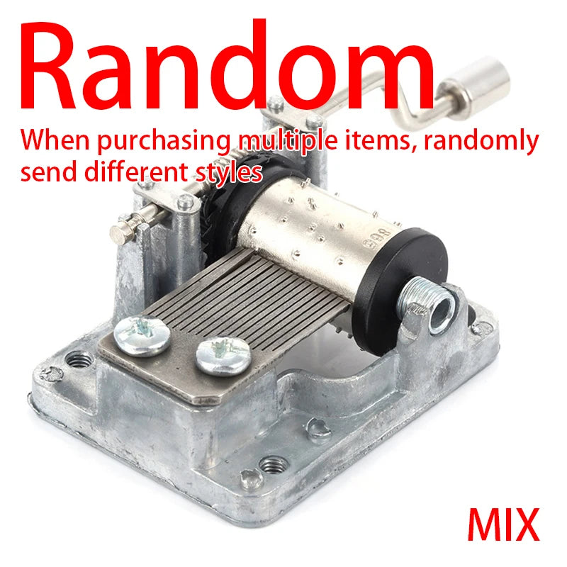 Hand-Cranked Music Box Movement Metal Rocker Mini Diy Gift Music Mechanical Decorative Collectibles For Girl Boy friend