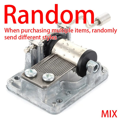 Hand-Cranked Music Box Movement Metal Rocker Mini Diy Gift Music Mechanical Decorative Collectibles For Girl Boy friend