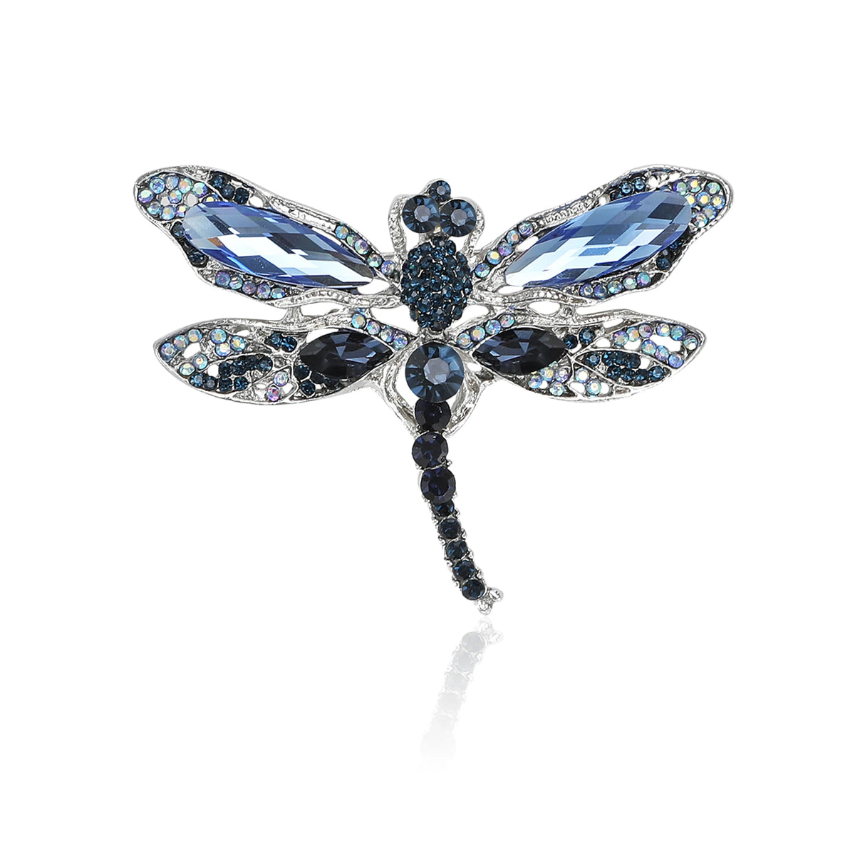 Beaut&Berry Crystal Dragonfly Brooches for Women Unisex insect Pins Multi-coloured Optional Casual Party Accessories Gifts