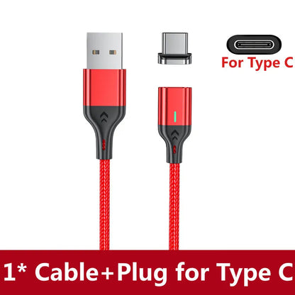 AUFU Magnetic Charge Cable Fast Charging USB Type C Cable for Samsung Xiaomi iPhone Magnet Micro USB Data Quick Charging Wire