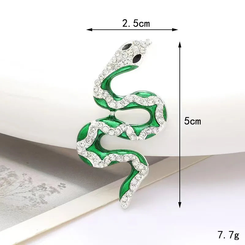 Clearance Price Snake Shape Brooches for Women Men Rhinestone Crystal Lapel Pin Clearance Sale