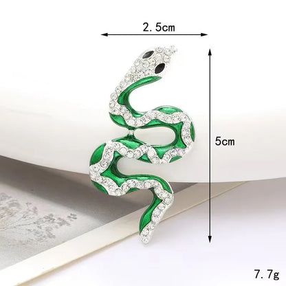 Clearance Price Snake Shape Brooches for Women Men Rhinestone Crystal Lapel Pin Clearance Sale