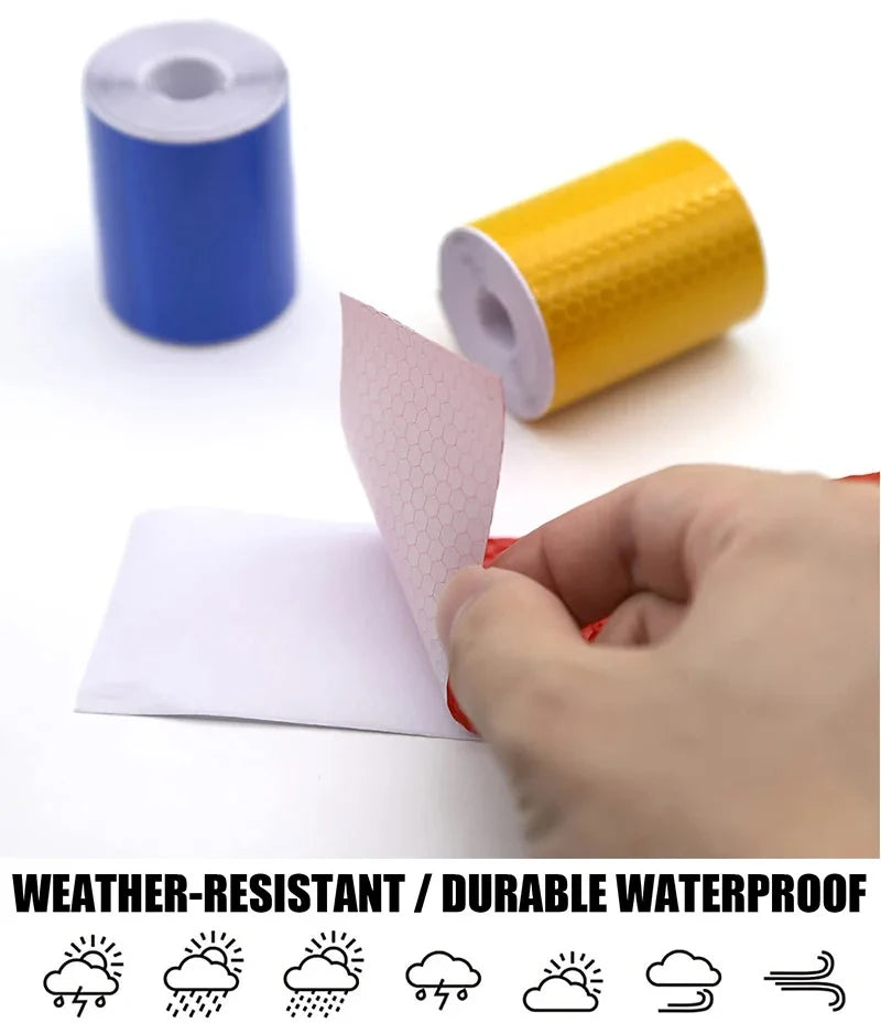 Solid Color Reflective Stickers Personality Waterproof Car Class Modification Warning Signs Highlighting Safety Reflective Strip