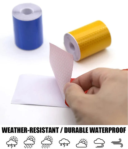 Solid Color Reflective Stickers Personality Waterproof Car Class Modification Warning Signs Highlighting Safety Reflective Strip