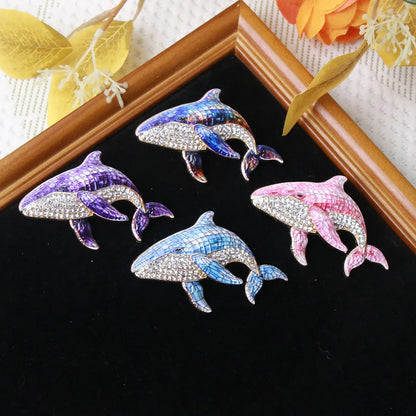 Baroque-style Luxury Whale Animal Design Brooches for Men and Women, Jewelry and Accessories, Wedding, Holiday, and Party Gifts