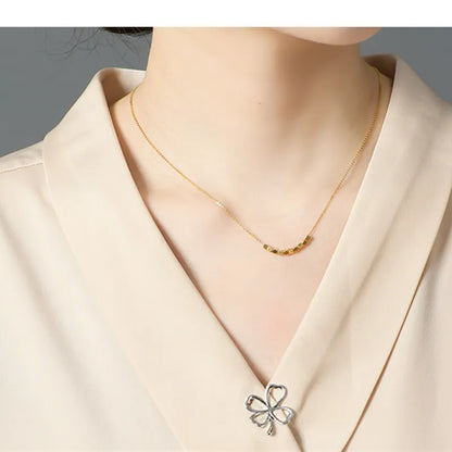 Mini Cute Lucky Clover Brooch Pin for Women Girls Flower Leaf Lapel Pins Clothes Sweater Coat Clothing Accessories