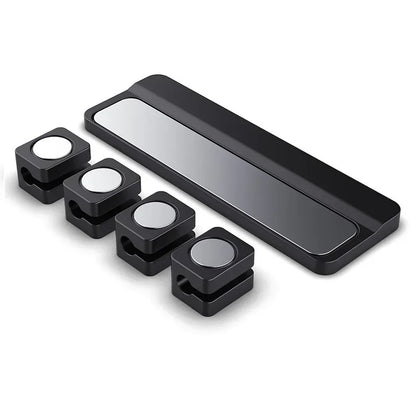 Adjustable Magnetic Cable Clips Cord Organizer Holder under Desk Smooth Wire Management Pad - Keeper for Home Office