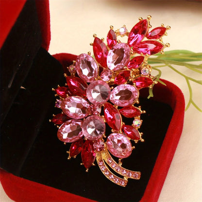 Baroque Luxury Flower Brooch Pin Elegant Jewelry Accessories for Men Women Wedding Party Gift