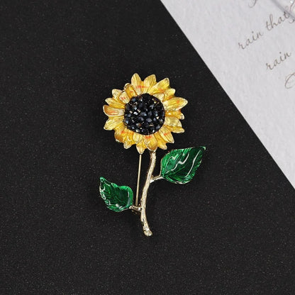 SHMIK High-end Women Girls Fashion Elegant Crystal Daisy Brooch Badges Fashion Exquistie Lady Wedding Party Pin Jewelry Buckles