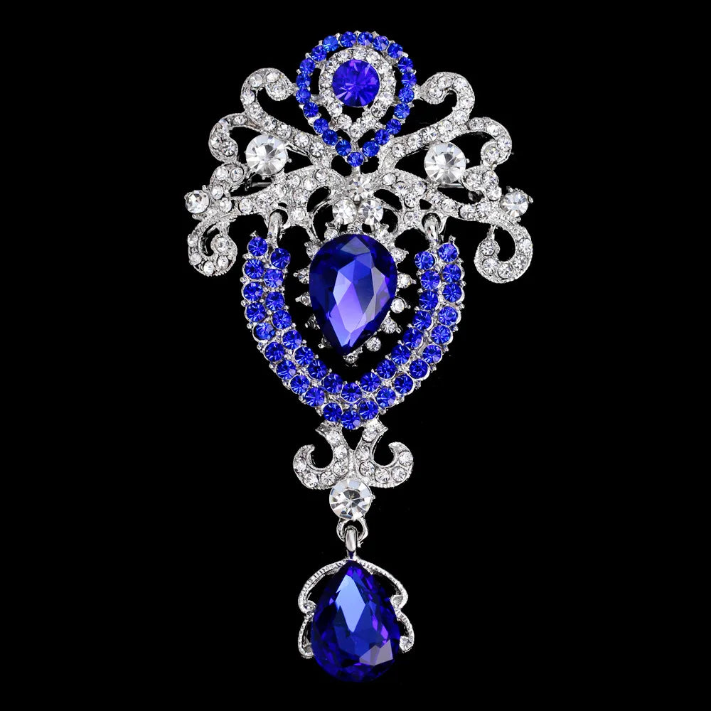 High fashion pins court vintage crystal brooch fashion pendant wedding women's brooch pin jewelry gifts