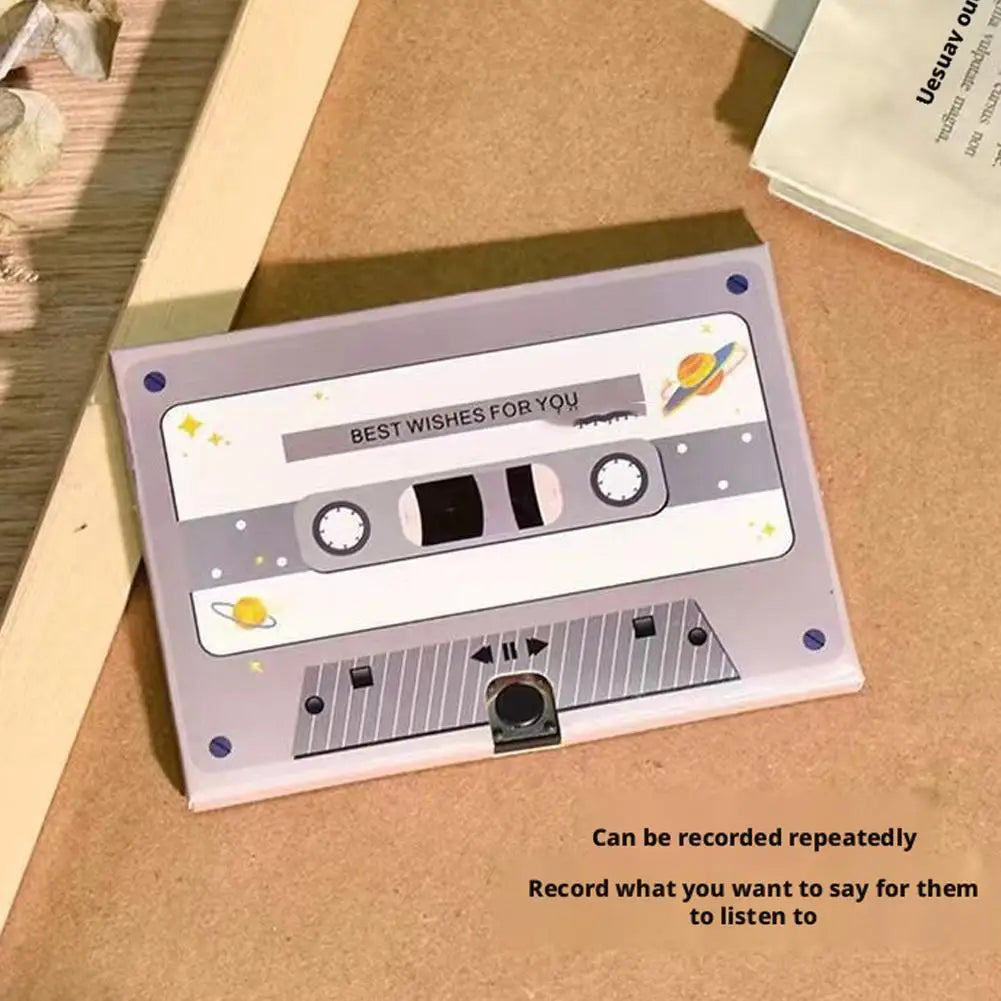 Voice Recordable Greeting Card 60 Seconds Recording Time Message Recorder Cassette Recording Voice Tape Greeting Card
